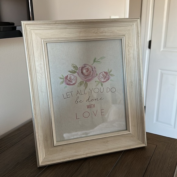 Other - Beautiful 8 x 10 frame - ivory/white washed and silver finish